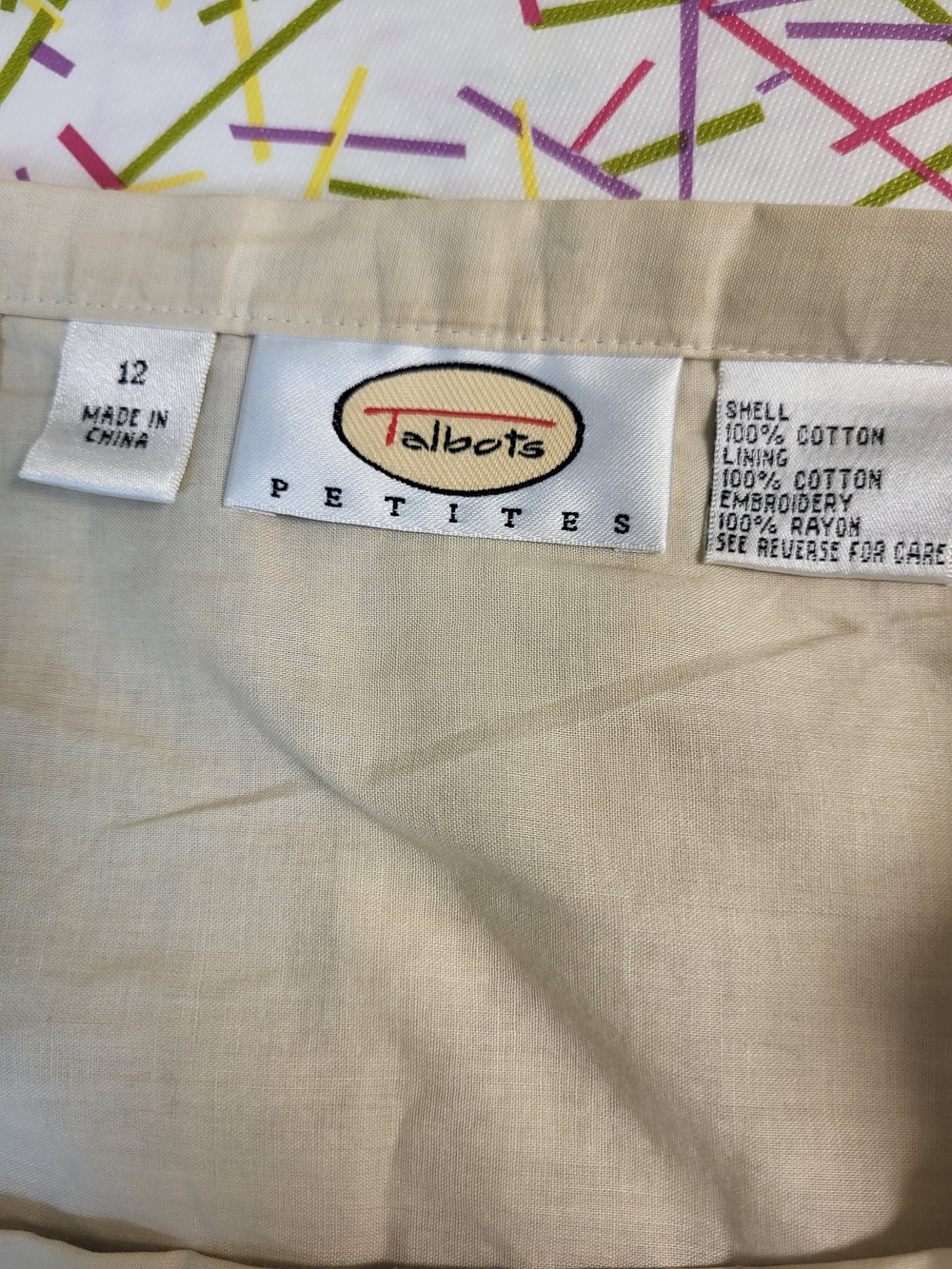 Talbots Bohemian Cream Embroidered Midi Skirt - Picture 13 of 13
